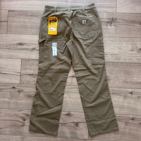 Carhartt Rugged Flex Loose Fit Canvas Work Cargo Pants Tan 8 Short - Picture 8 of 8